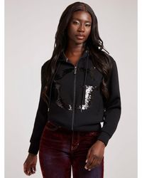 Guess - Full Zip Front Hoodie - Lyst
