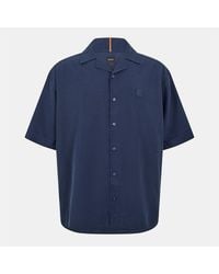 BOSS - Collared Neck Notch Collar Short Sleeve Shirt - Lyst