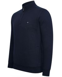 Cappuccino Italia - Sweaters Zip Sweater Navy Blauw - Lyst
