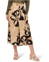 Adrianna Papell - Printed Airflow Zip Fly Wide Leg Soft Gaucho Trouser - Lyst