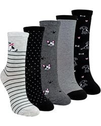 Sock Snob - 5 Pairs Ladies Dog Patterned Socks - Lyst