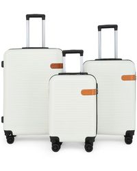 Infinity Leather - Hardshell Cabin Suitcase Robust Abs Lightweight Luggage Holiday Bag - Lyst