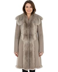Infinity Leather - Toscana Sheep Suede Trench Coat- Celeste Sheepskin - Lyst