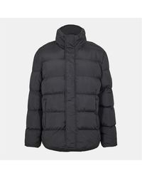 NY Concept - Conc Artic Solid Patterned Concealed Zipper Zipped Pocket Puffer Jacket - Lyst