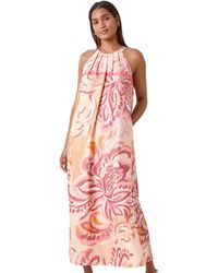 Roman - Abstract Print Pocket Trapeze Dress - Lyst