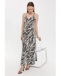 Hiccup - Abstract Print V-Neck Sleeveless Maxi Dress - Lyst