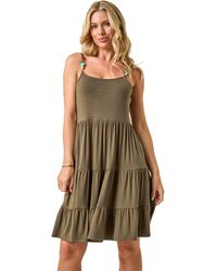 Roman - Petite Beaded Strappy Tiered Dress - Lyst
