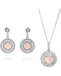 Orphelia - 'Rivera' 925 Sterling Set: Chain-Pendant + Earrings - Lyst