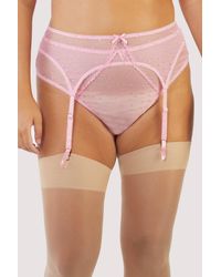 Playful Promises - Nico Dotty Sheer Mesh Suspender - Lyst