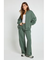 Boohoo - Bomber Jacket Wide Leg Jogger Tracksuit - Lyst