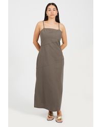 Brave Soul - Strappy Panelled Midi Dress - Lyst