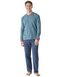 J&j Brothers - Jjb12 Long Sleeve Round Neck Cotton Pajamas - Lyst