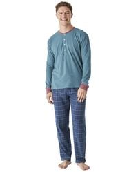 J&j Brothers - Jjb12 Long Sleeve Round Neck Cotton Pajamas - Lyst