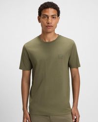 BOSS - Tales Cotton-Jersey T-Shirt With Logo Patch - Lyst