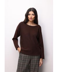 MixRay - Bootsausschnitt Ribstrickpullover - Lyst