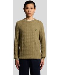 Lyle & Scott - Linen Blend Ribbed Crew Neck Jumper - Lyst