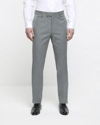 River Island - Suit Trousers Slim Fit Twill - Lyst