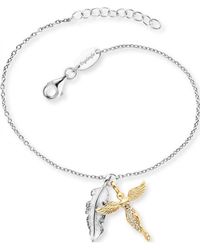 Engelsrufer - Erb-Feder-Angel-Big Ladies Feather And Angel Bracelet - Lyst