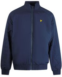 Lyle & Scott - Quilted Sleeve Full Zip Jacket Nylon - Lyst