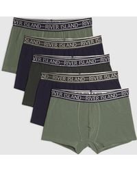 River Island - Satin Ri Pack Of 5 Trunks Cotton - Lyst