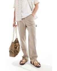 Jack & Jones - Wide Fit Linen Mix Carpenter Trouser - Lyst