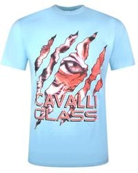 Roberto Cavalli - Peeking Tiger Design Light T-Shirt Cotton - Lyst