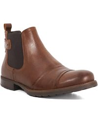 Dune - Saltwood Wf Leather Casual Chelsea Boots - Lyst