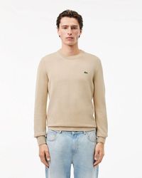 Lacoste - Organic Cotton Crew Neck Sweater - Lyst