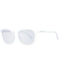 GANT - Round Sunglasses With Mirrored & Gradient Lenses - Lyst