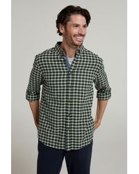 Mountain Warehouse - 'Driftwood' Check Print Shirt Cotton Long Sleeved Everyday Top - Lyst