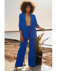 Sosandar - Cobalt Wide Leg Trousers - Lyst