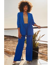 Sosandar - Cobalt Wide Leg Trousers - Lyst