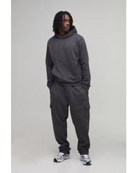 BoohooMAN - Tall Boxy Hooded Cargo Tracksuit - Lyst