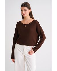 MixRay - Übergroßer Bootsausschnitt-Strickpullover - Lyst