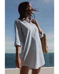 Threadbare - Light Cotton Poplin 'Beach' V Neck Shirt Dress - Lyst