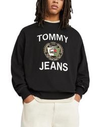Tommy Hilfiger - Boxy Luxe Crew Sweatshirt Long Sleeve Casual Cotton Top - Lyst