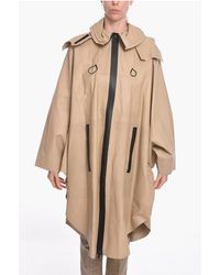 Bottega Veneta - Regenjas Van Leer Met Vleermuismouwen In Beige - Lyst