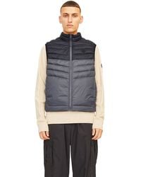 Jack & Jones - Sleeveless Zipper Gilet With High Collar - Lyst