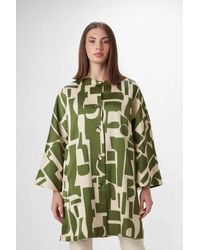 GUSTO - Satin Printed Coat - Lyst