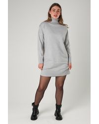 French Connection - Cosy Roll Neck Long Sleeve Mini Dress - Lyst