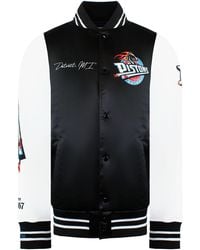 Mitchell & Ness - Nba Detroit Pistons Satin Bomber Jacket - Lyst