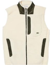 Lacoste - Weste Für Herren (Cremefarbe) - Lyst
