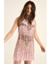 Nasty Gal - Embellished Sequin Tassel Festival Mini Dress - Lyst