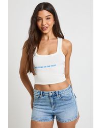 Boohoo - Y2K Pocket Denim Mini Booty Short - Lyst