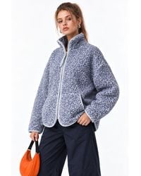 MixRay - Half Zip Textured Sweatshirt - Lyst