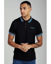Firetrap - Regular Fit Cotton Button Polo Shirt With Contrast Trim - Lyst