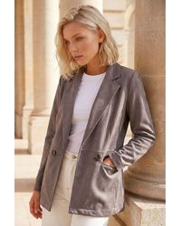 Roman - Petite Faux Suede Jacket - Lyst