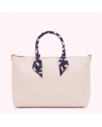 Lulu Guinness - Blush Leather Scarf Frances Tote Bag - Lyst