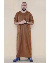 Thobez - Thobe Jubba Islamic Arab Moroccan Saudi Zipped Kaftan Robe - Lyst