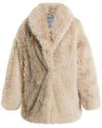 Dreimaster - Jas Van Imitatiebont Dames Crèmebeige - Lyst